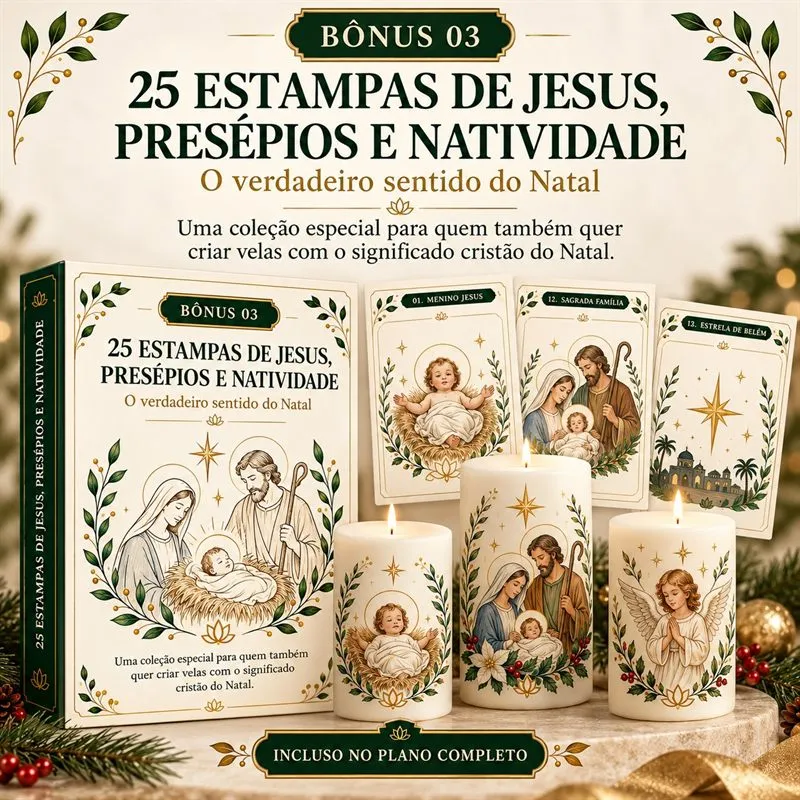 25 Estampas de Jesus, Presépios e Natividade