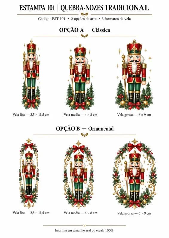 Estampa 02: Quebra-nozes tradicional